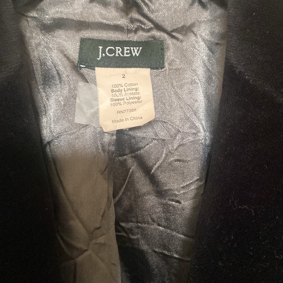 J. CREW velvet black blazer - Picture 5 of 9